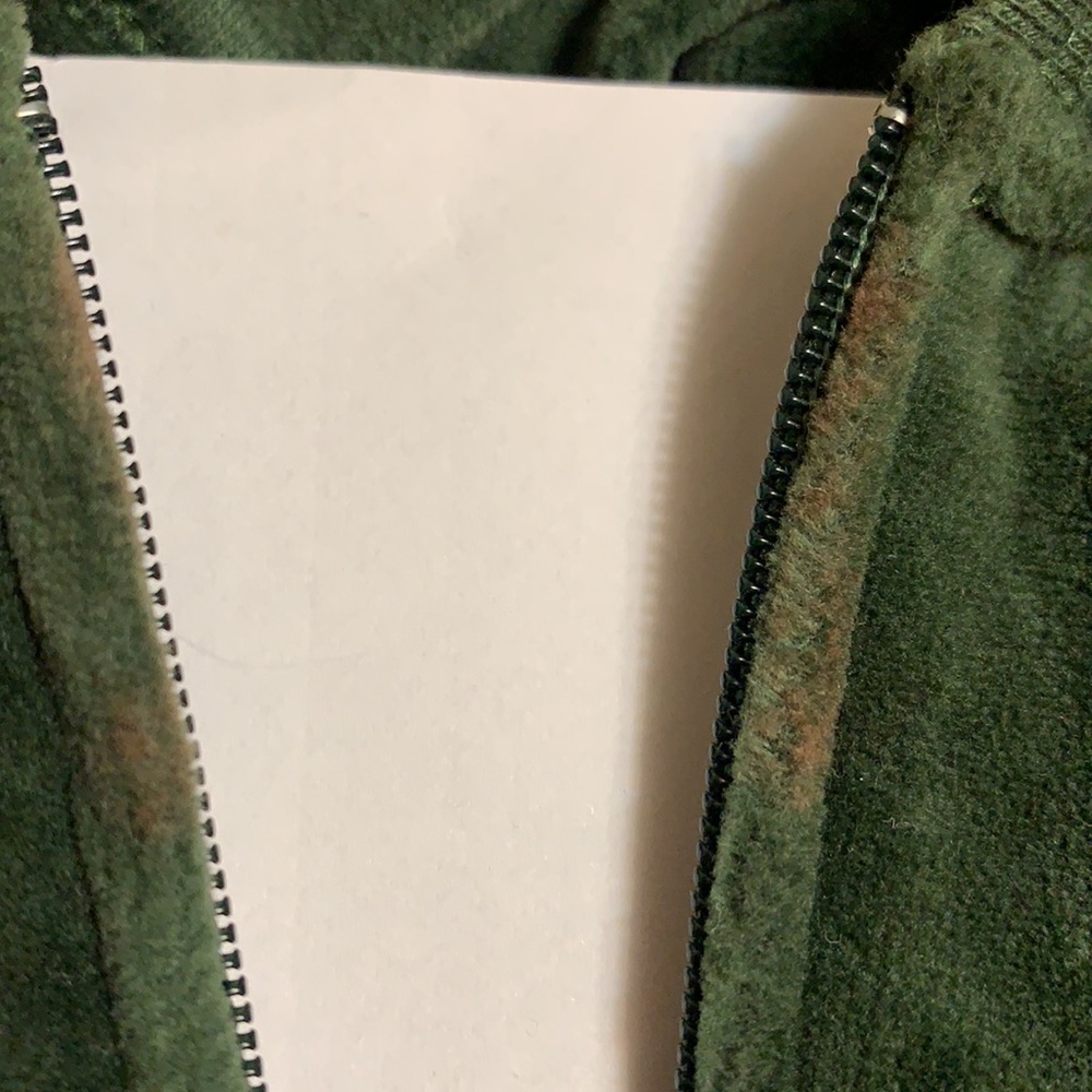 Y2K VINTAGE JUICY COUTURE GREEN VELOUR TRACKSUIT HOODIE JACKET SZ M VELVET PLUSH - Picture 16 of 16
